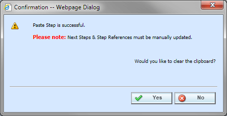 Successful Pasting of Step